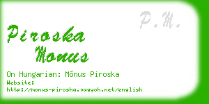 piroska monus business card